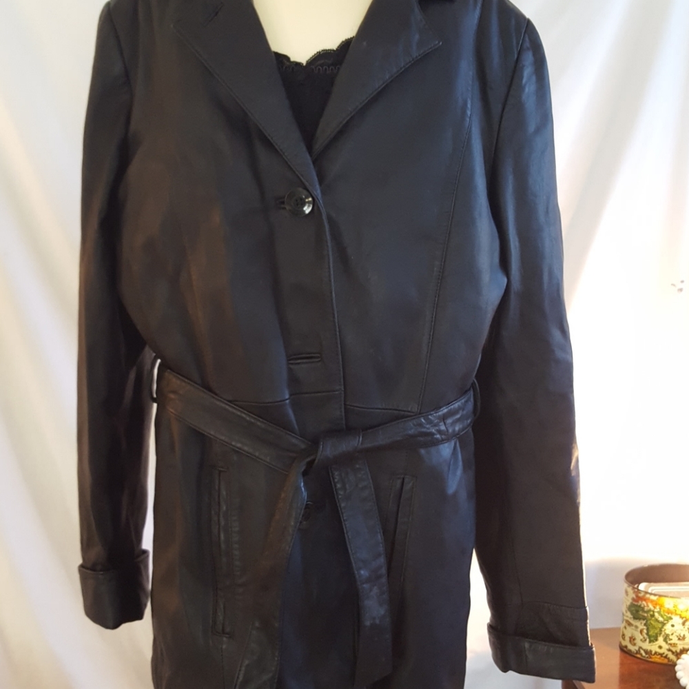 Wilsons Genuine  leather Jacket long